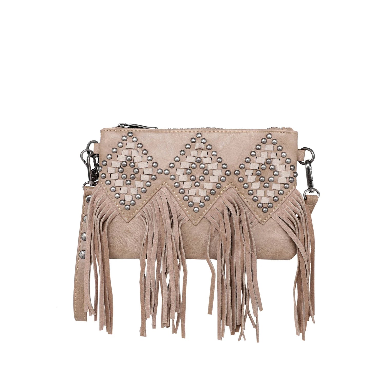 TR143181 - Trinity Ranch Leather Fringe Collection Wristlet/Crossbody