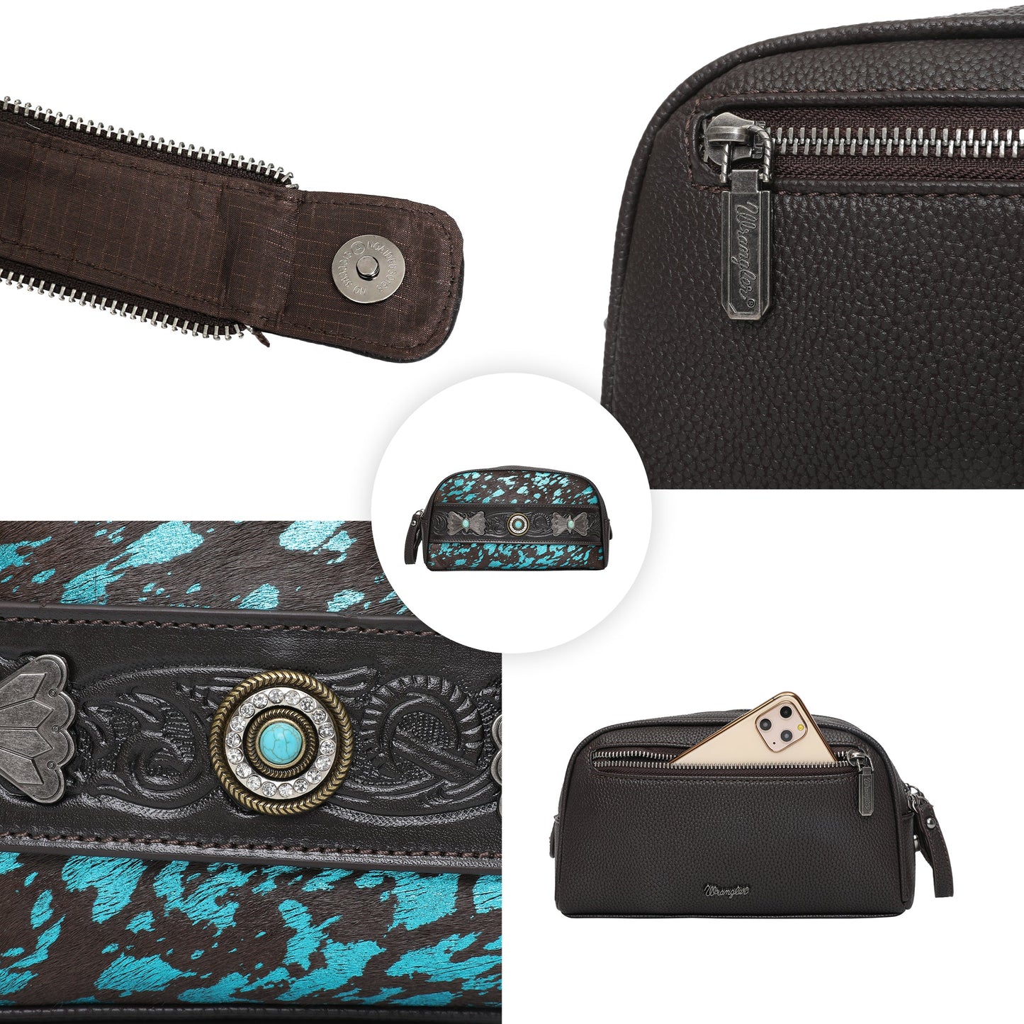 WG34190 - Wrangler Hair-on Collection Multi Purpose/Travel Pouch