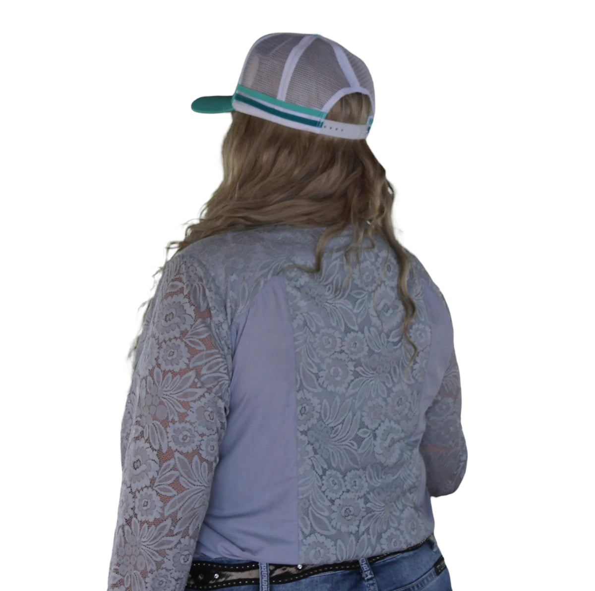 L1125 LORNA - 1/2 Lace Ladies Western Shirt