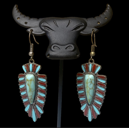 J6194 - Western Style Arrowhead Earrings