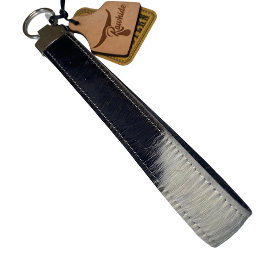 A6215 - Hair On Hide Leather Wristlet Keychain