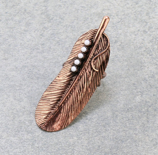 J6478 - Western Feather Cuff Ring