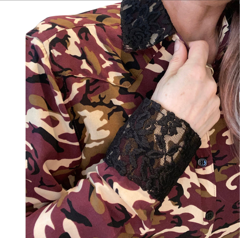 L1364 - Camo Ladies Western Shirt
