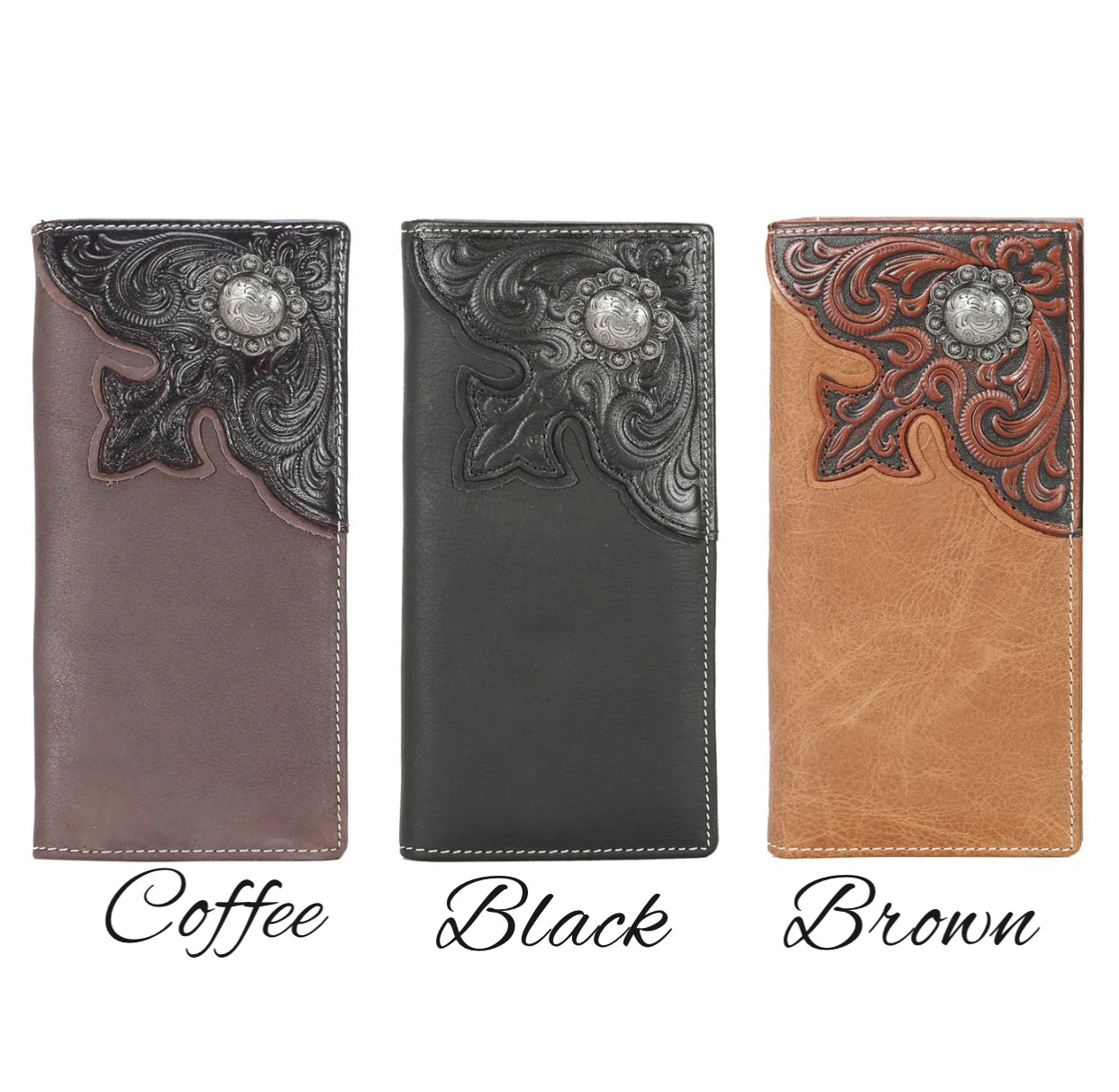 MWLW009 - Genuine Tooled Leather Collection Men's Wallet