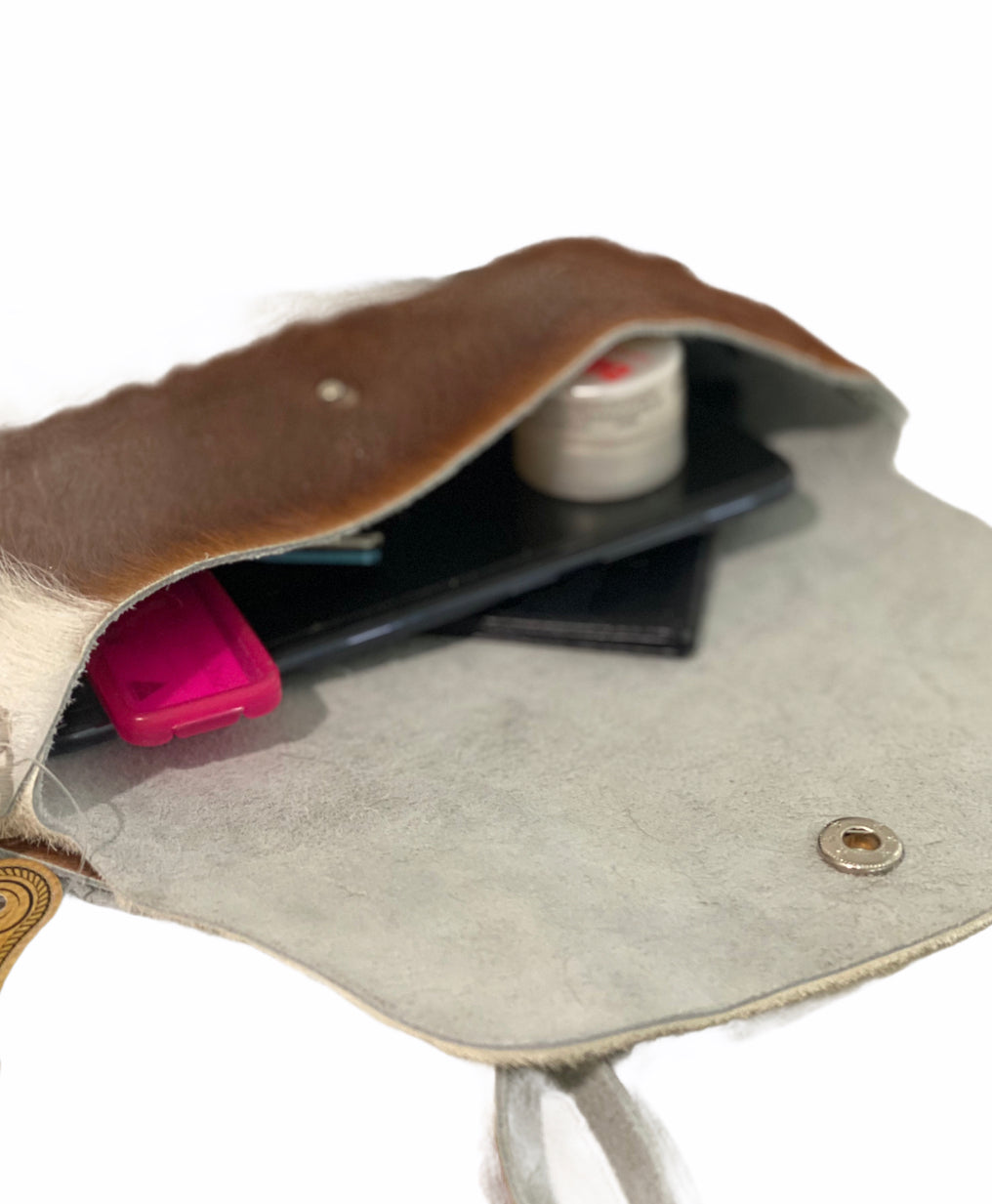 A7698 - Hide 100% Real Leather Ladies Clutch