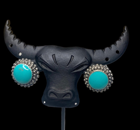 J6457 - Western Turquoise Stud Earrings