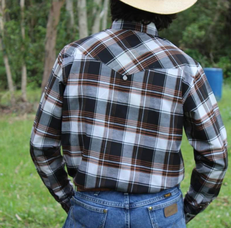 M3035 - Barden Rawhide Western Mens Check Arena Shirt