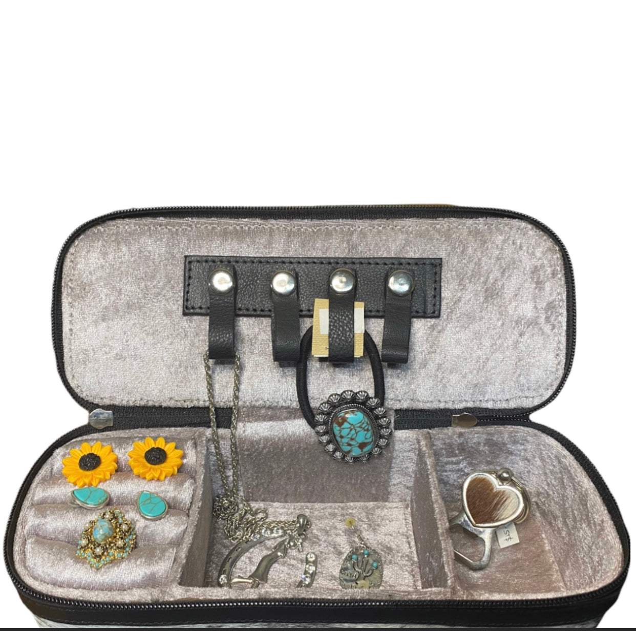 A7924 - Deluxe Carves Hair On Hide Jewellery Box
