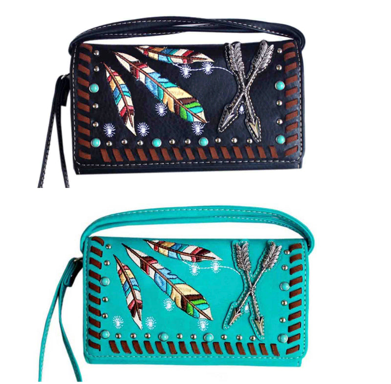 A8332 - Western Feather Wallet