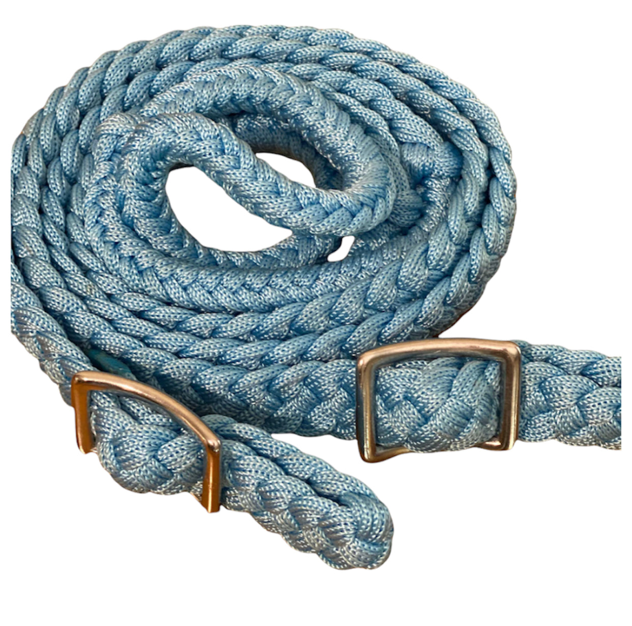 - One Colour Braided Barrel Reins with Knots - Rawhide Western Wear 