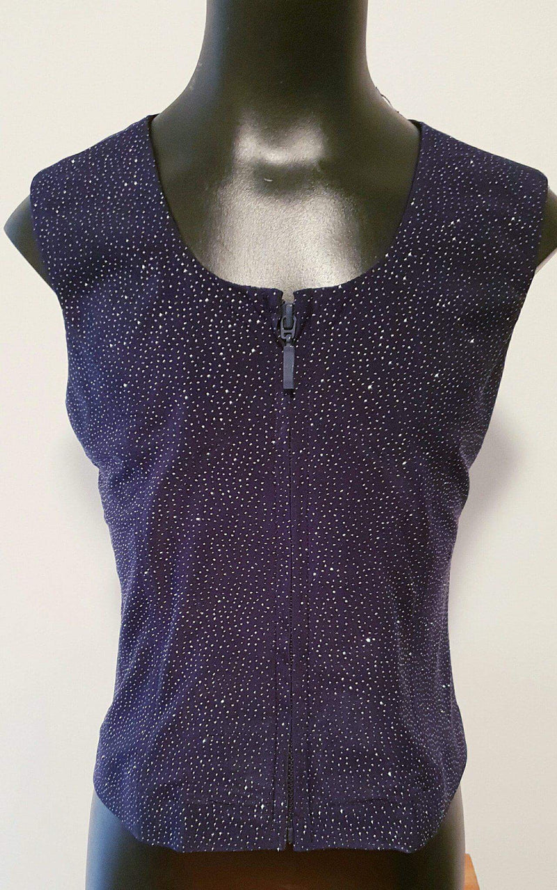 Girls Navy Glitter Vest - Rawhide Western Wear 