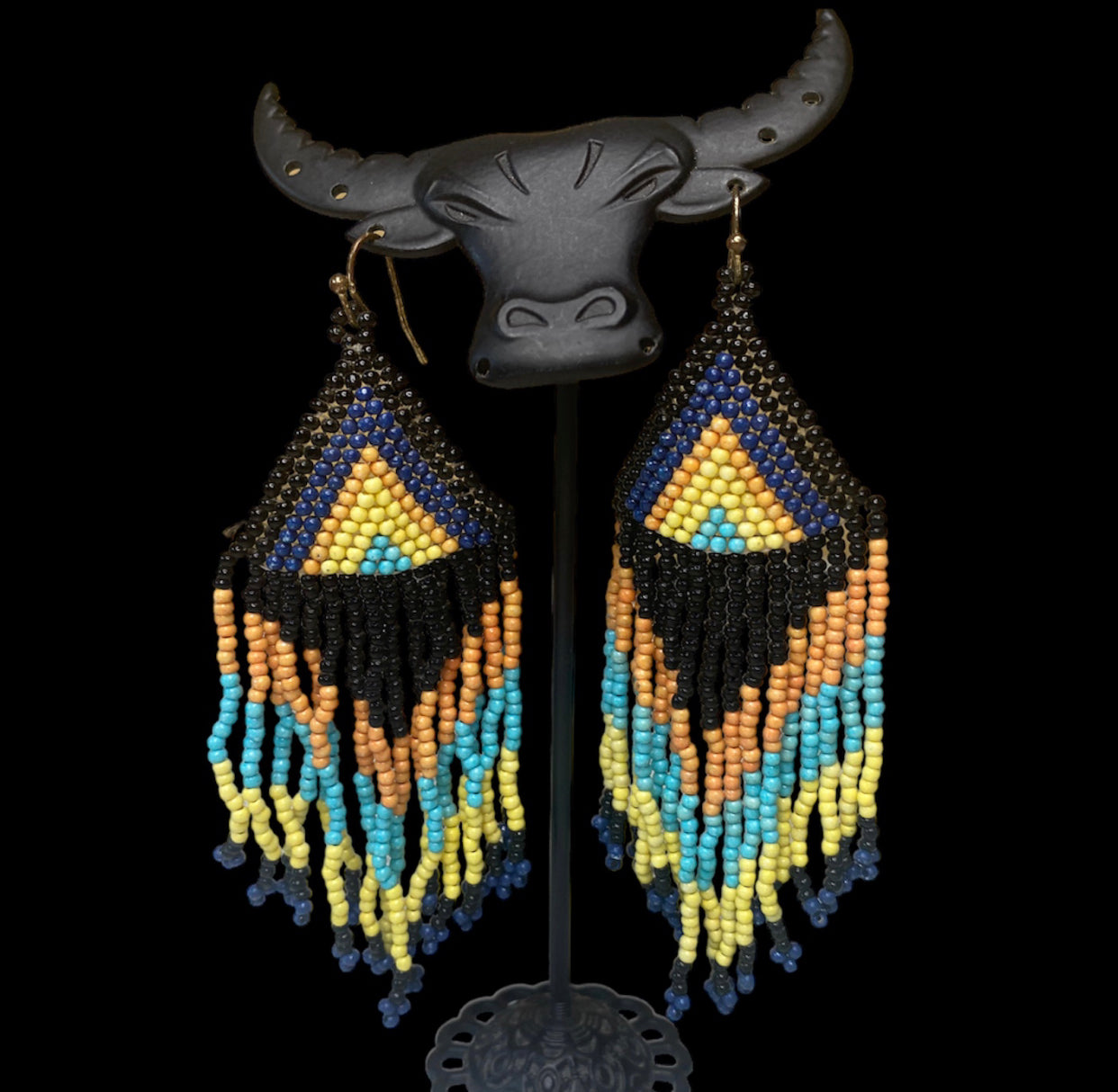 J6183 - Beaded Tassel Earrings