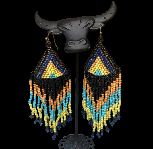 J6183 - Beaded Tassel Earrings