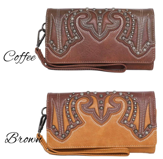 MW1055W018 - Montana West Embroidered Collection Wallet