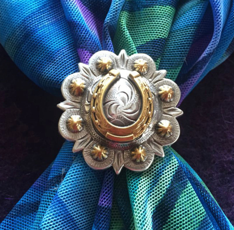A8083 - Western Style Horseshoe Scarf Slide
