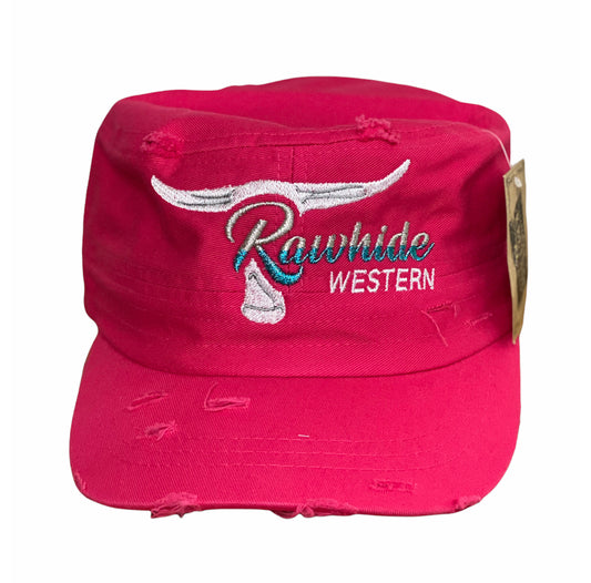 P4079  - Pink Cadet Rawhide Cap
