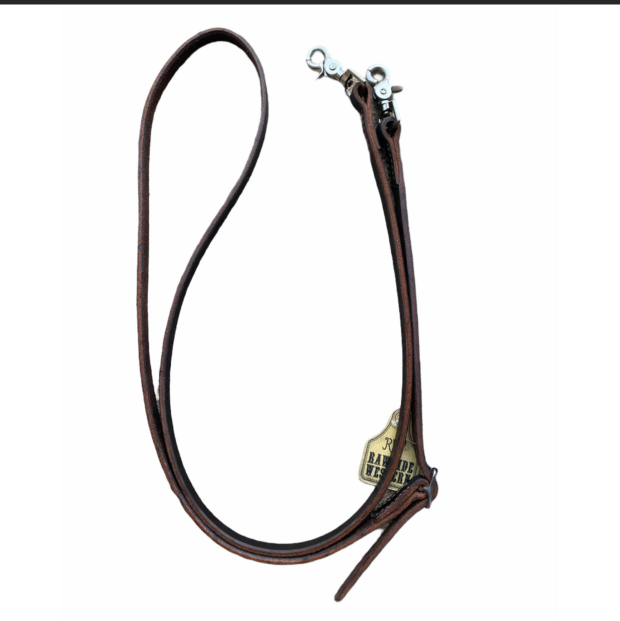 T5326  - Aust Made Adjustable Leather Flat Rope Reins