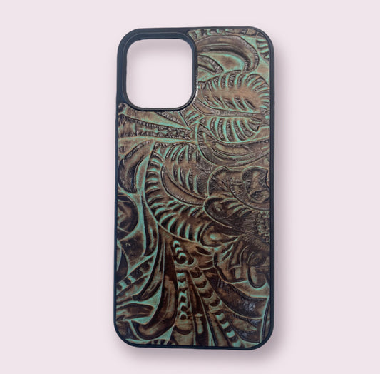 A8365 - IPhone 12 Max Tooled Leather Case