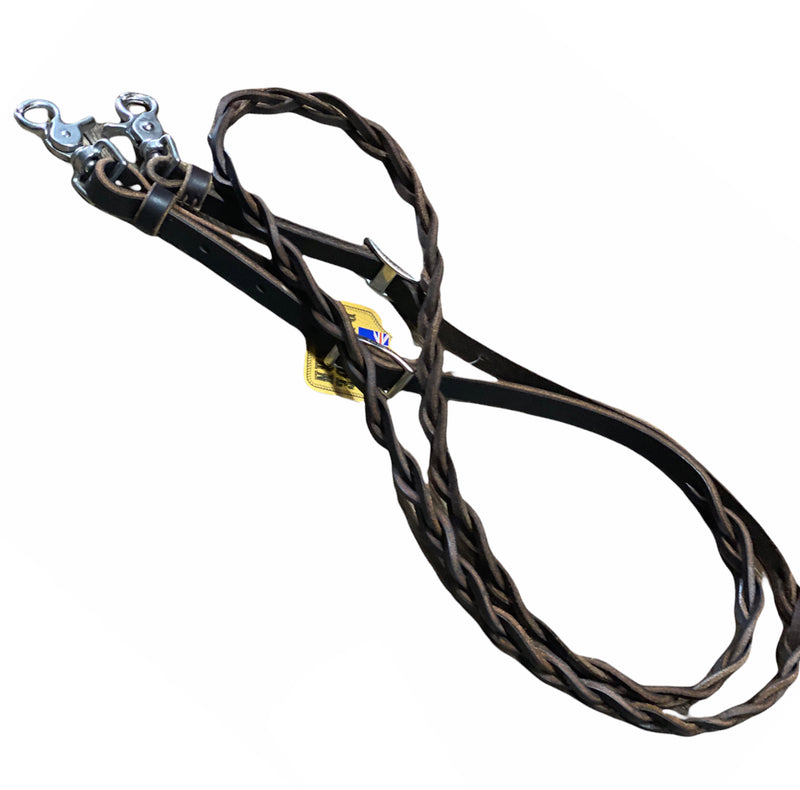 T5393 -  AUST Made Endless 3 Plaited with adjustment  Leather Reins