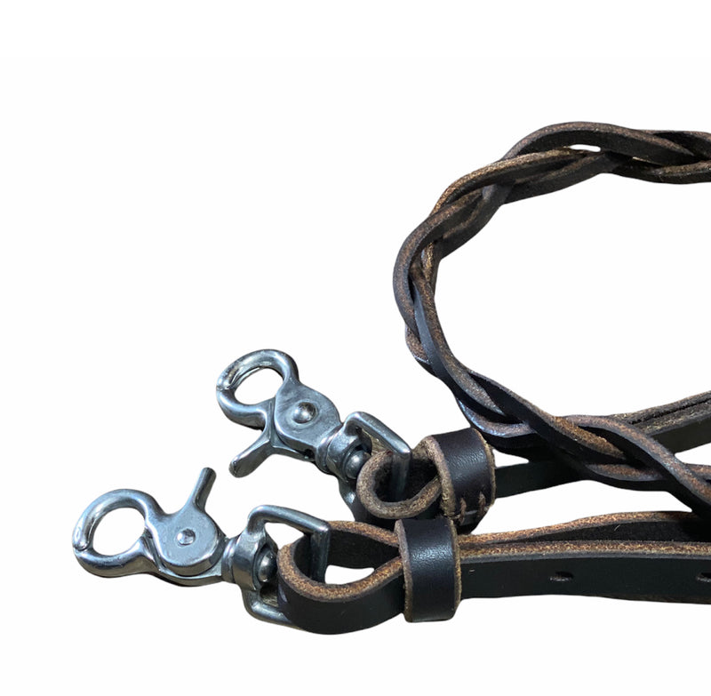 T5393 -  AUST Made Endless 3 Plaited with adjustment  Leather Reins