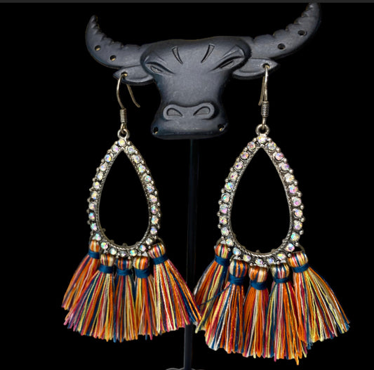 J6184 - Bling Tassel Earrings