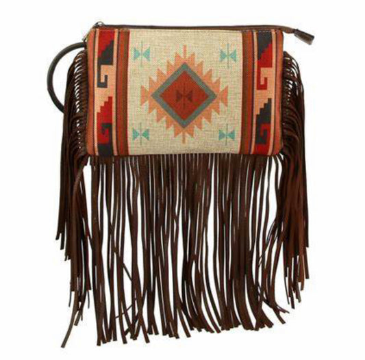 A8317 - Large Bangle Aztec Fringe Wristlet