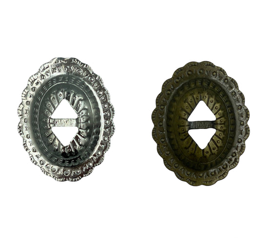 Slotted Concho Nickel Plated