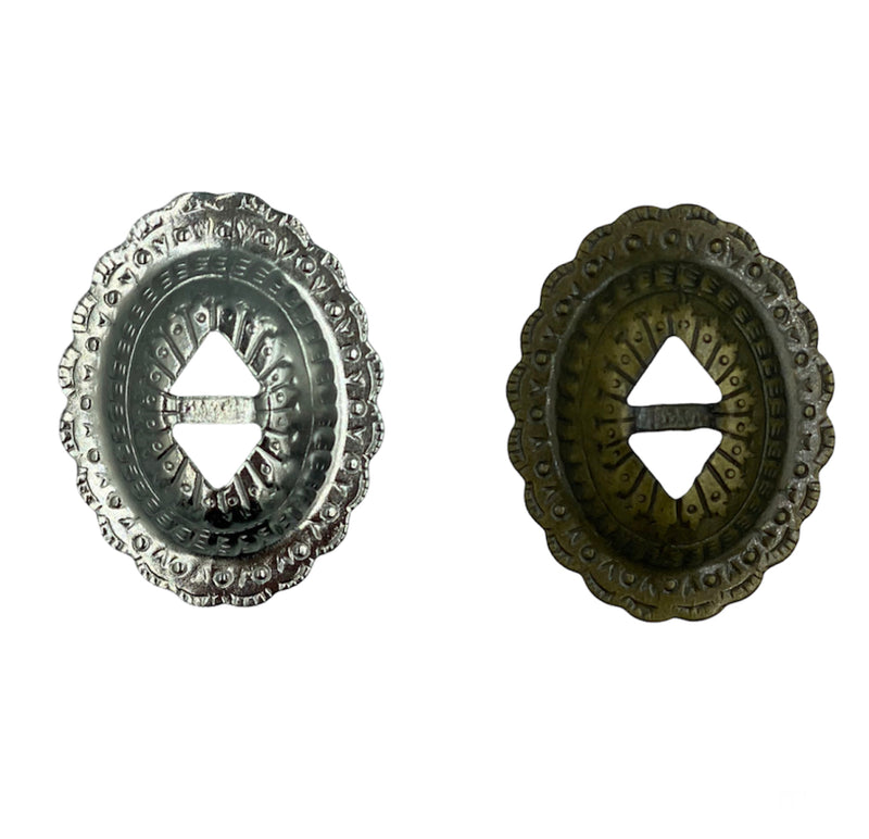 Slotted Concho Nickel Plated