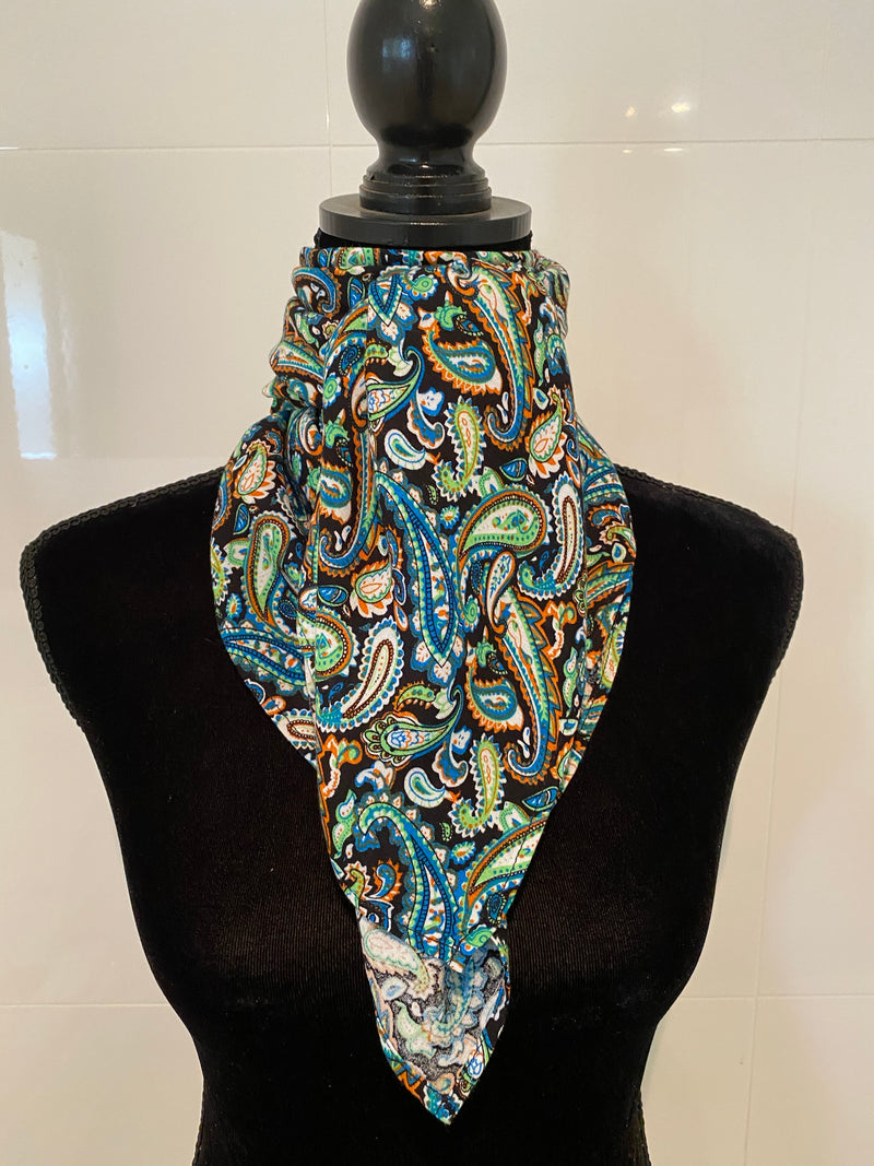A7299 - Green Paisley Rawhide Scarf - Rawhide Western Wear 