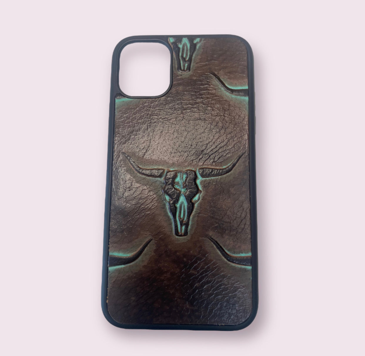 A8363 - IPhone 12 Max Tooled Leather Case