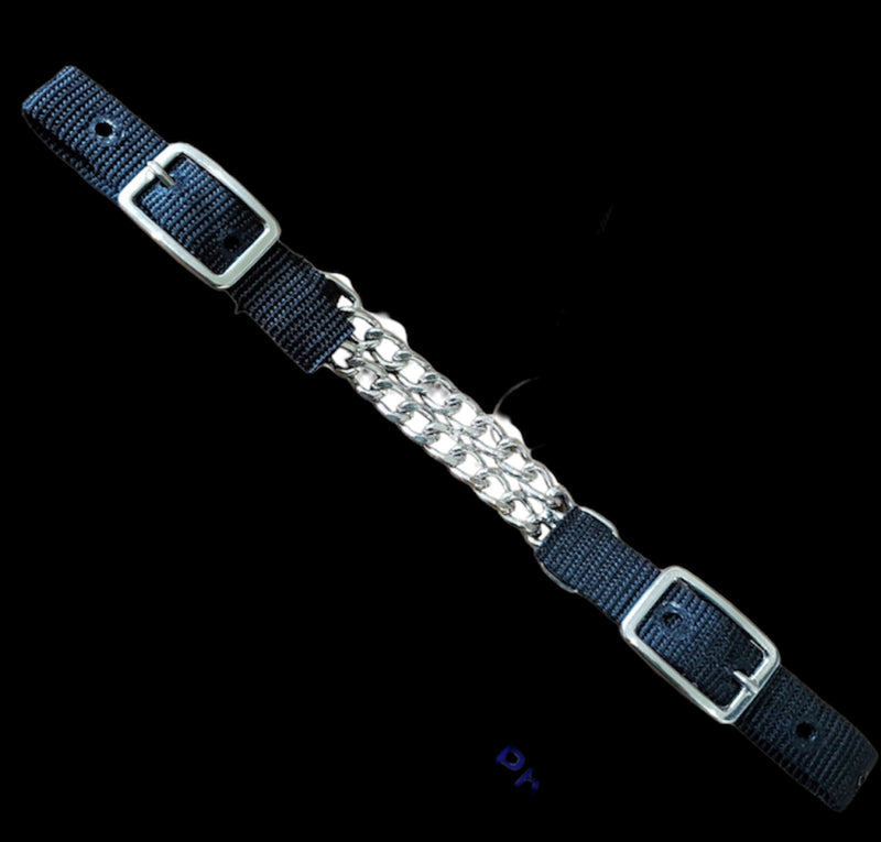 174302  - Black Webbing & Double Chain Chin Strap - Rawhide Western Wear 