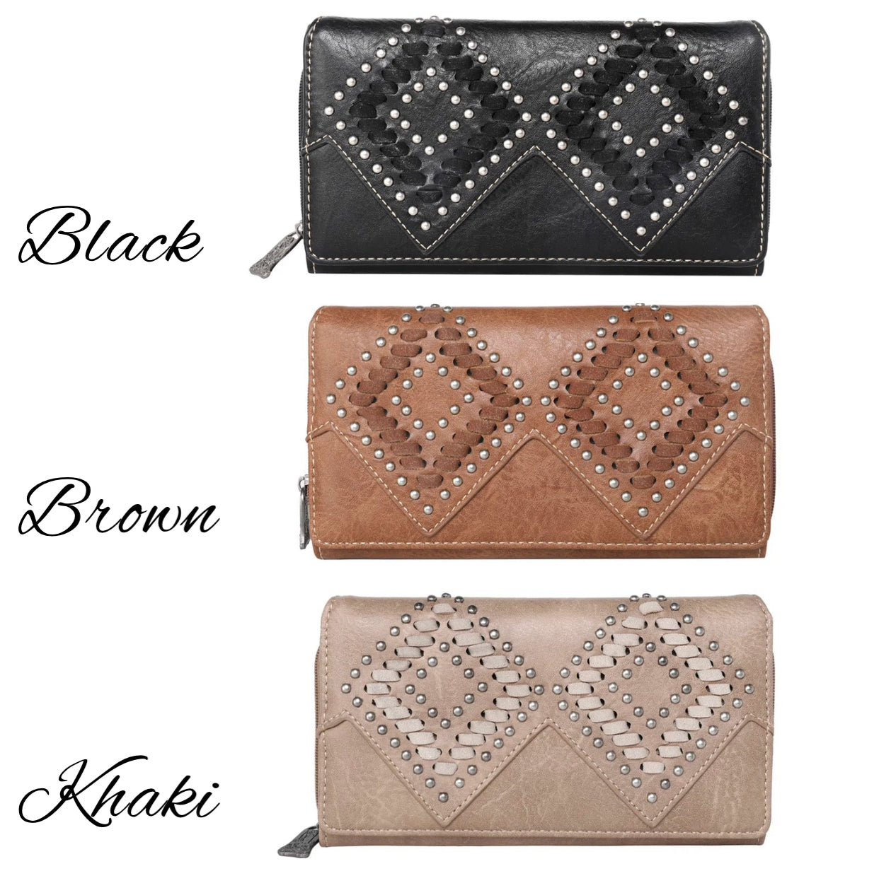 TR143W010 - Trinity Ranch Leather Stitch Collection Wallet