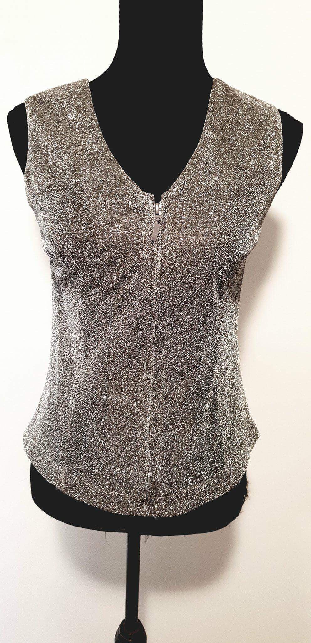 Ladies Gunmetal Glitter Vest - Rawhide Western Wear 