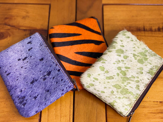 A7673 - Rawhide Hair-On Coin Pouch