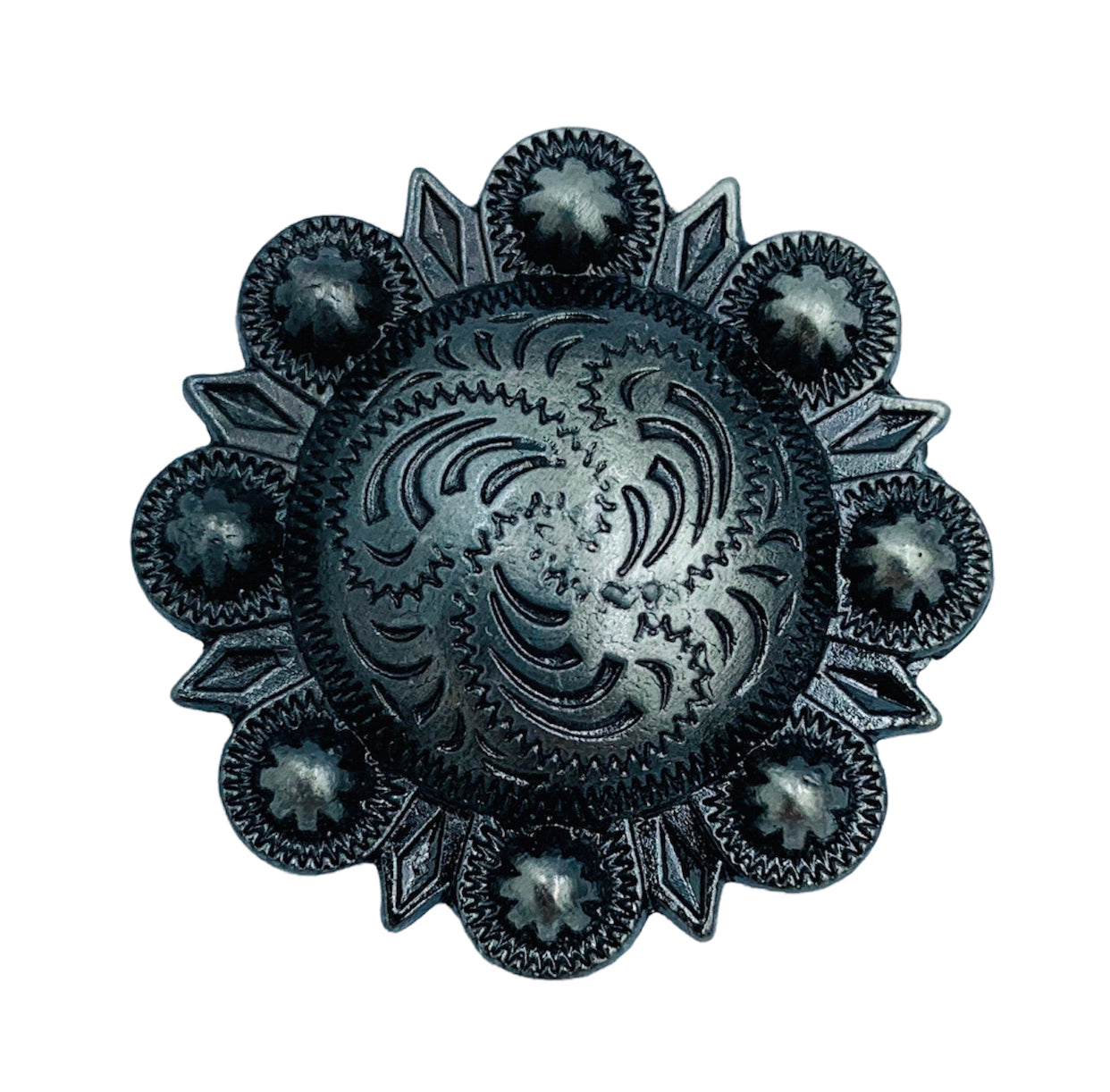 A7257 - Antique Gunmetal Berry Concho - Rawhide Western Wear 