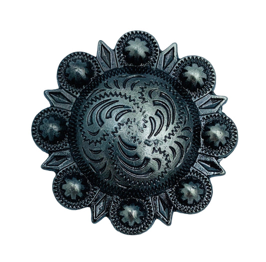 A7257 - Antique Gunmetal Berry Concho - Rawhide Western Wear 