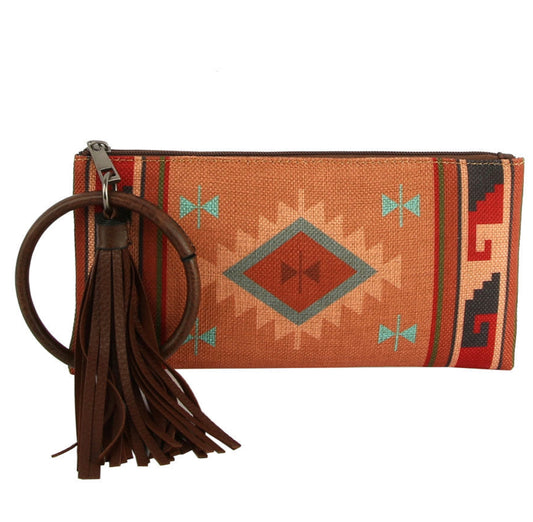 A8318 - Large Bangle Aztec Fringe Wristlet