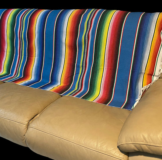 A7816 - Boho Western Mexican Stripe Rainbow Blanket