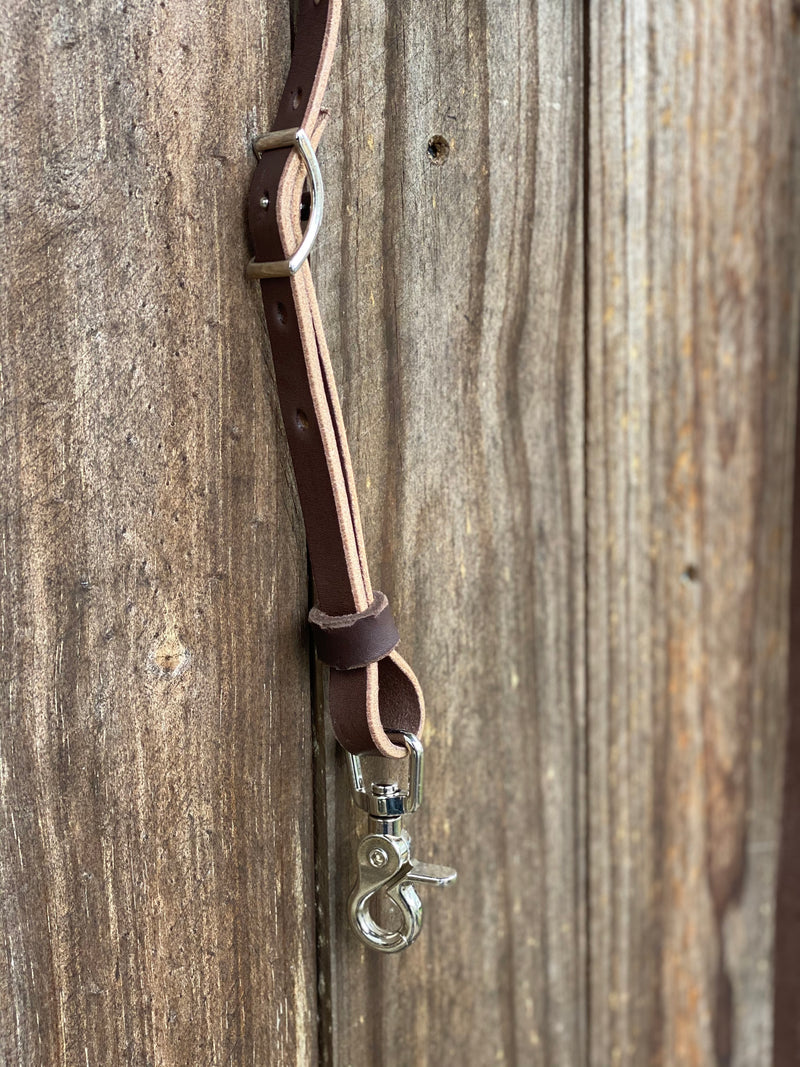 T5316  - Aust Made Adjustable Leather Barrel Reins