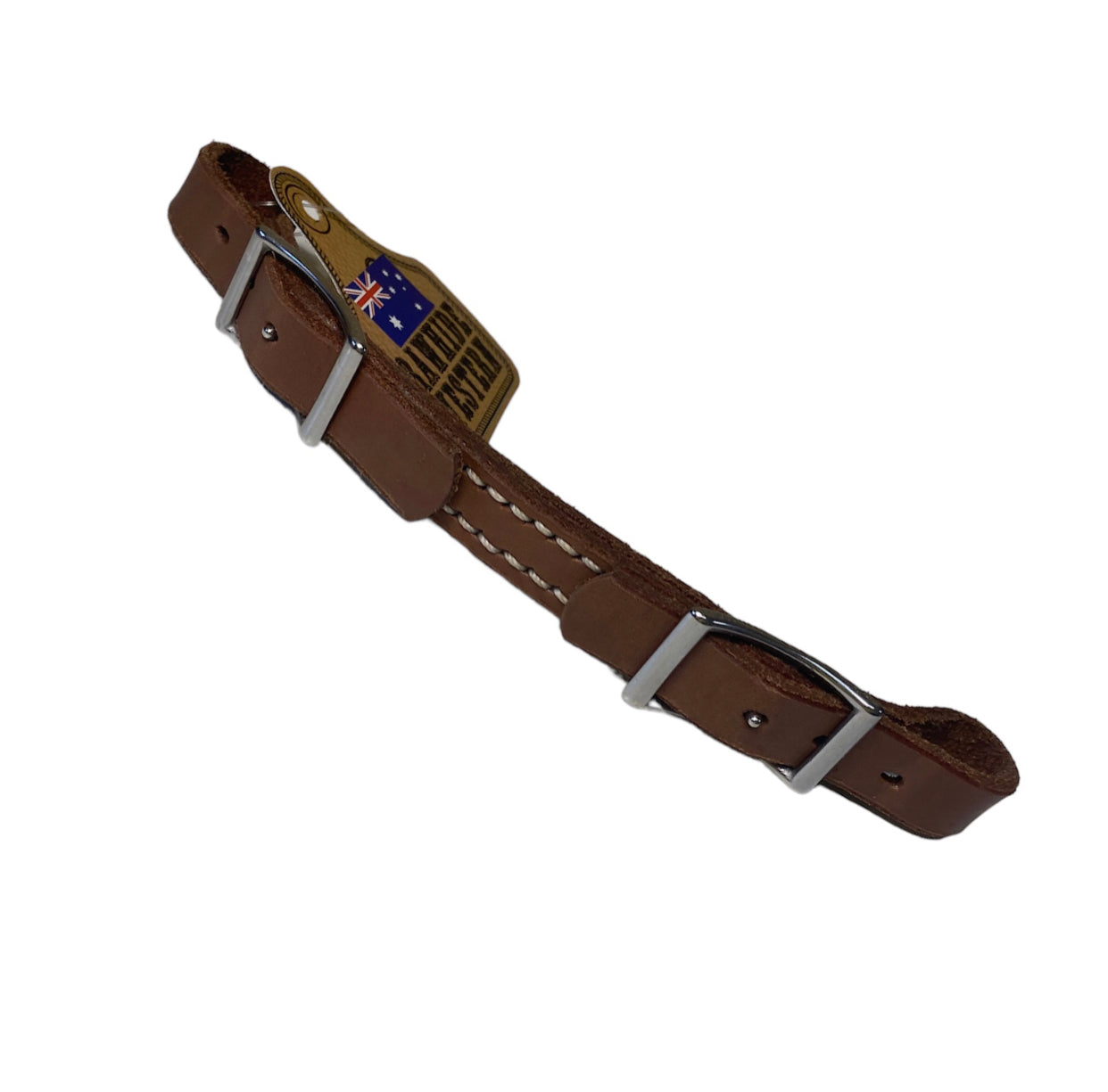 T5474 - Leather Curb Strap w conway buckles