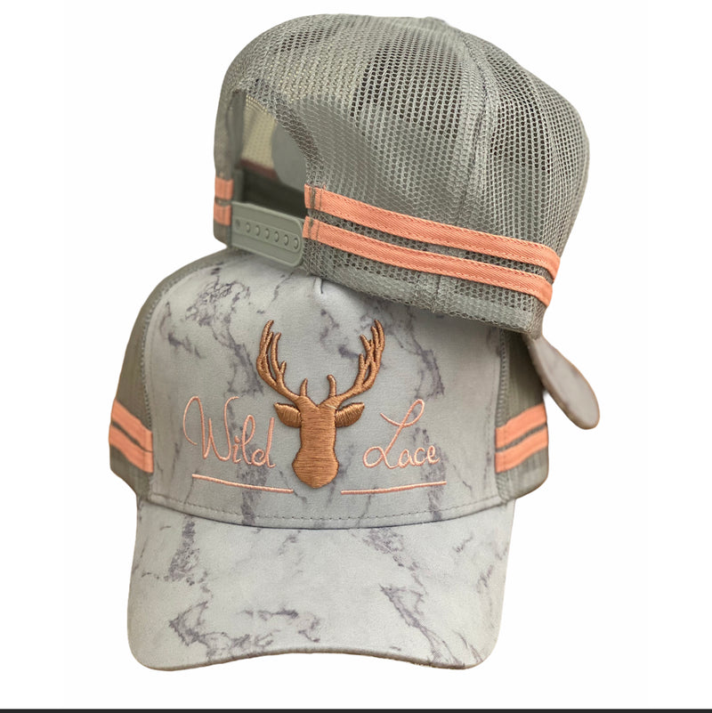 C368 - Wild Lace Marble Country Trucker Cap