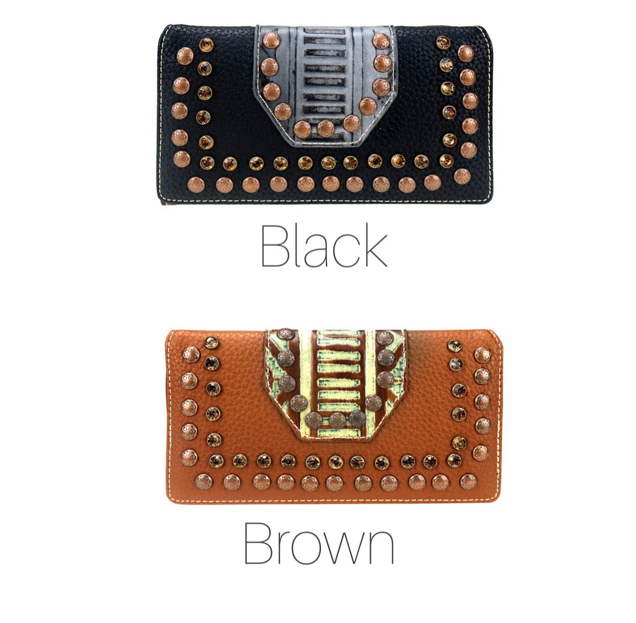 TR104W010 - Trinity Ranch Embossed Collection Secretary Style Wallet