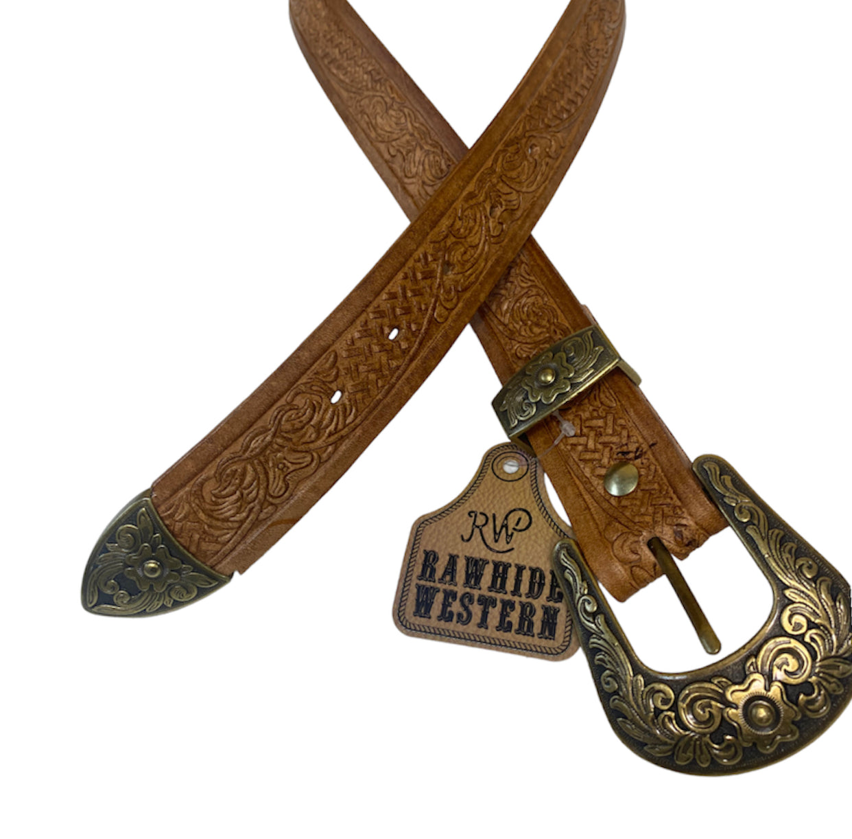 A8239 - 36" Hand Tooled Leather Belt