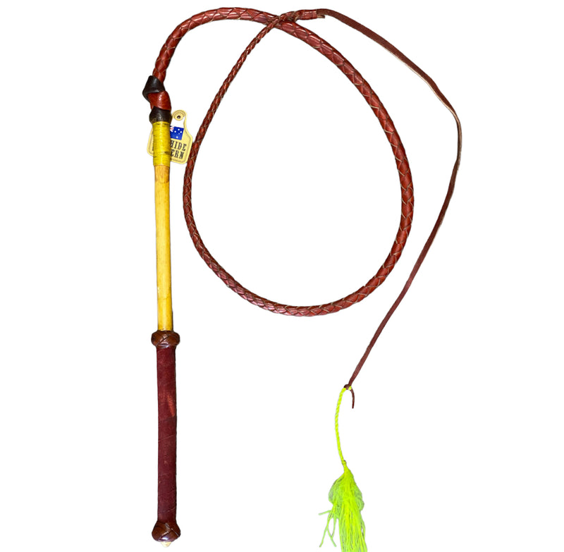 T5488 - Aust Made Red Hide Leather Stock Whip