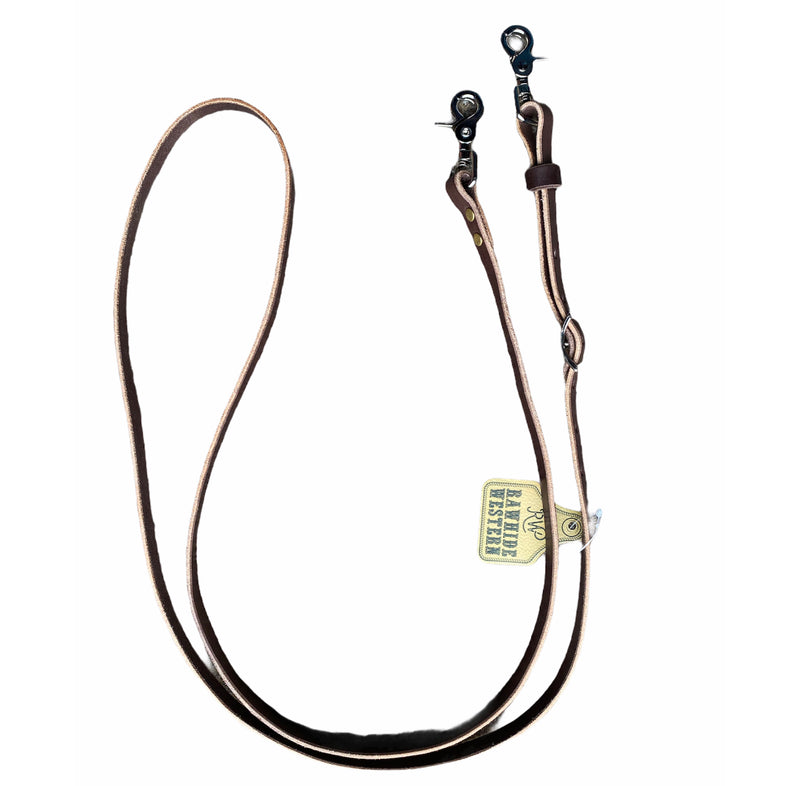 T5316  - Aust Made Adjustable Leather Barrel Reins