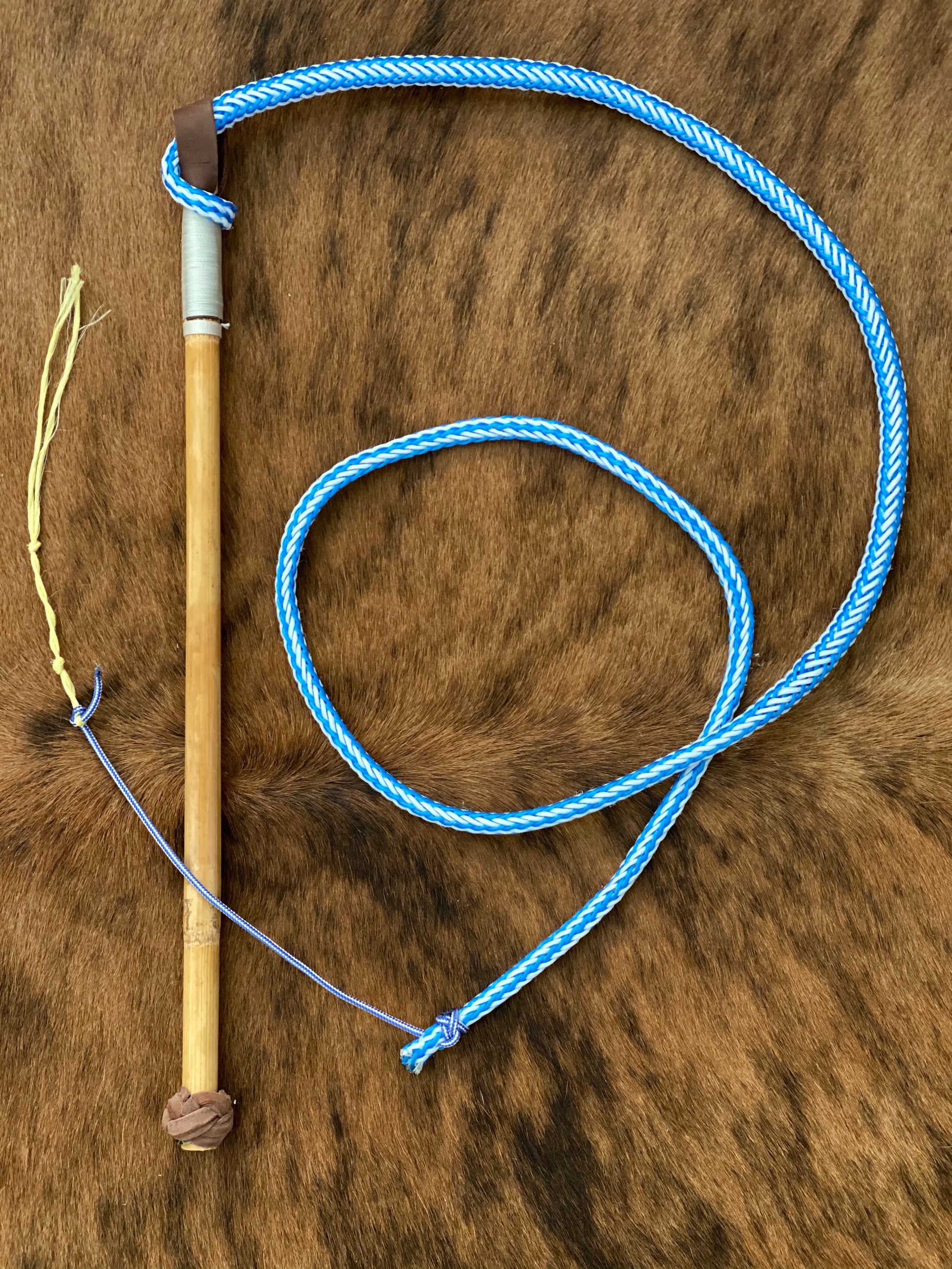 T5048 - Aust Made Blue Nylon Stock Whip - Rawhide Western Wear 