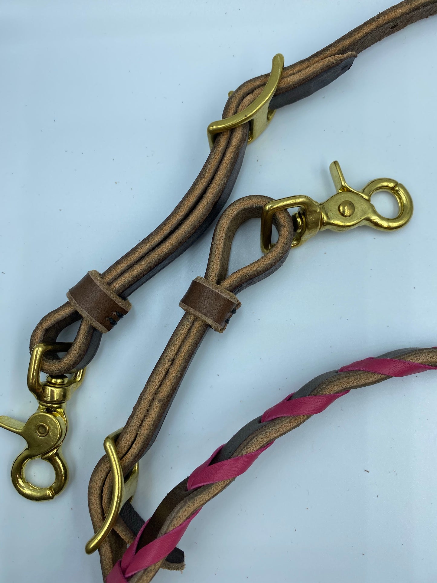 T5020HP  - Hot Pink Aust Made Laced Barrel Reins