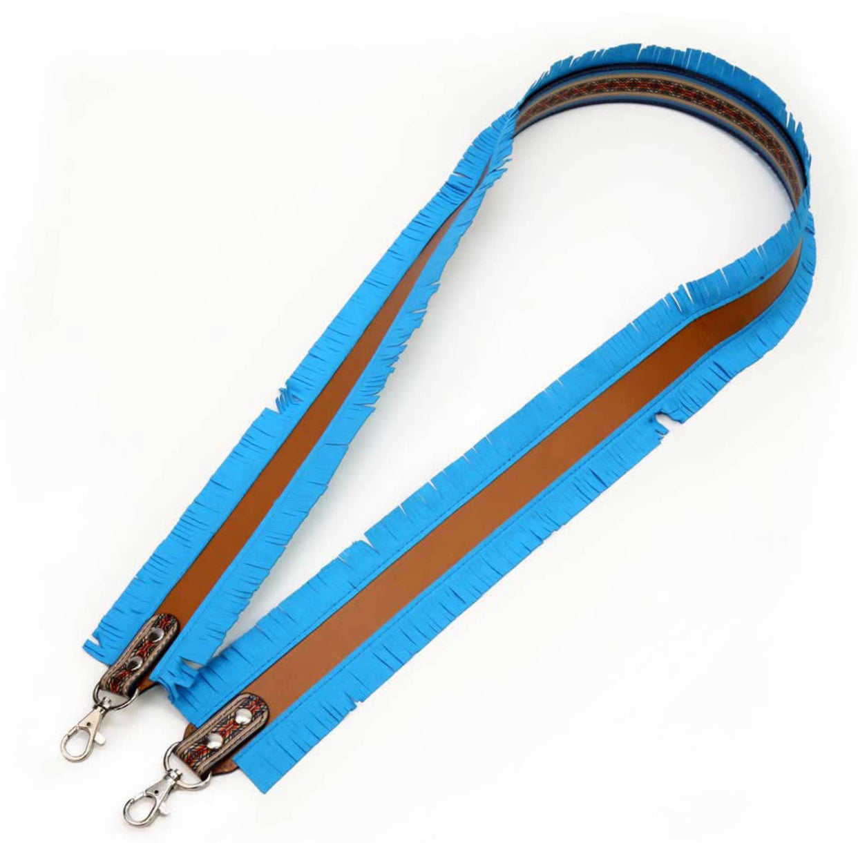 A8384 - Western Navajo Design Leather Bag Strap