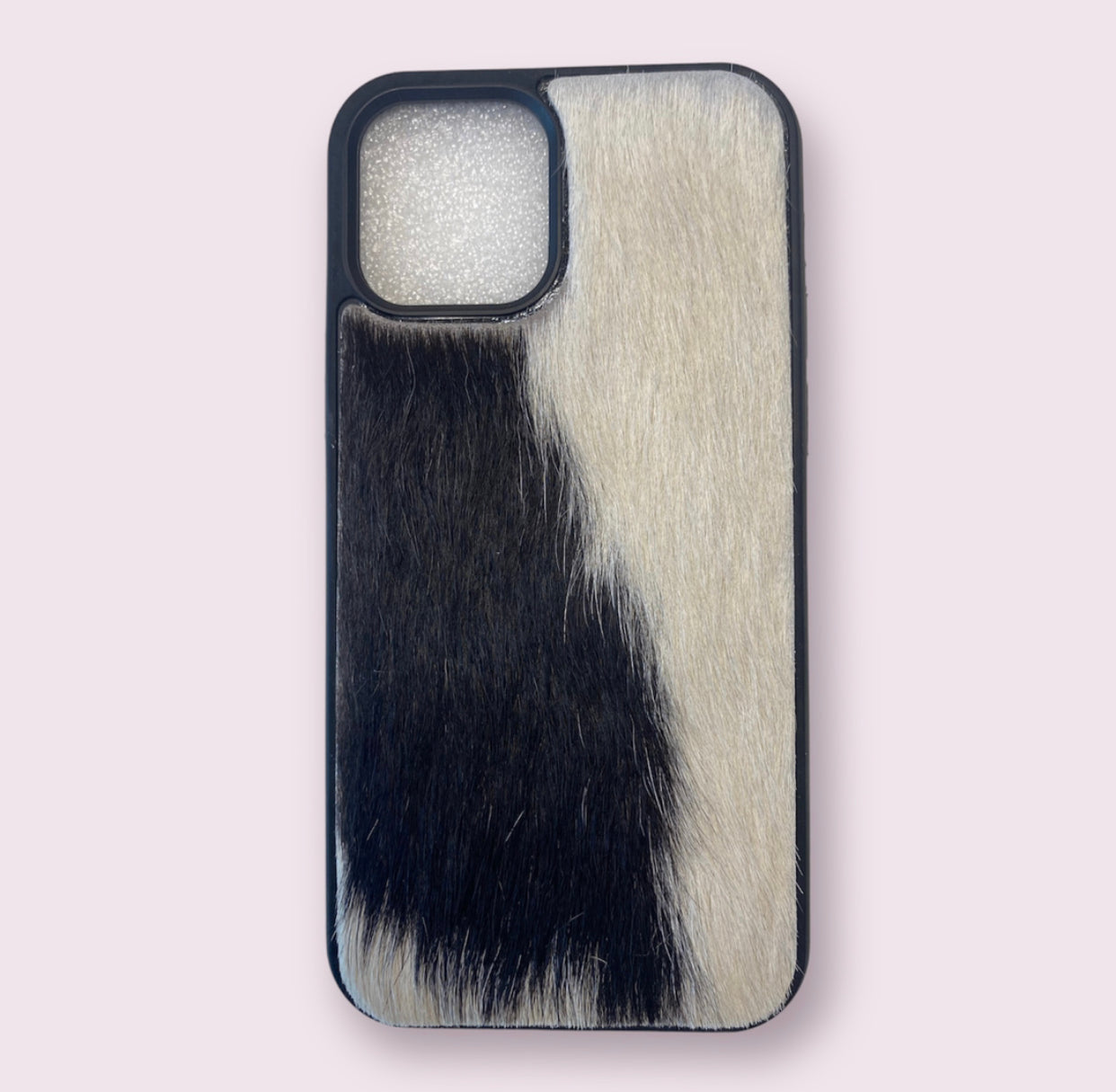A8370 - IPhone 12 Pro Hair on Hide Leather Case