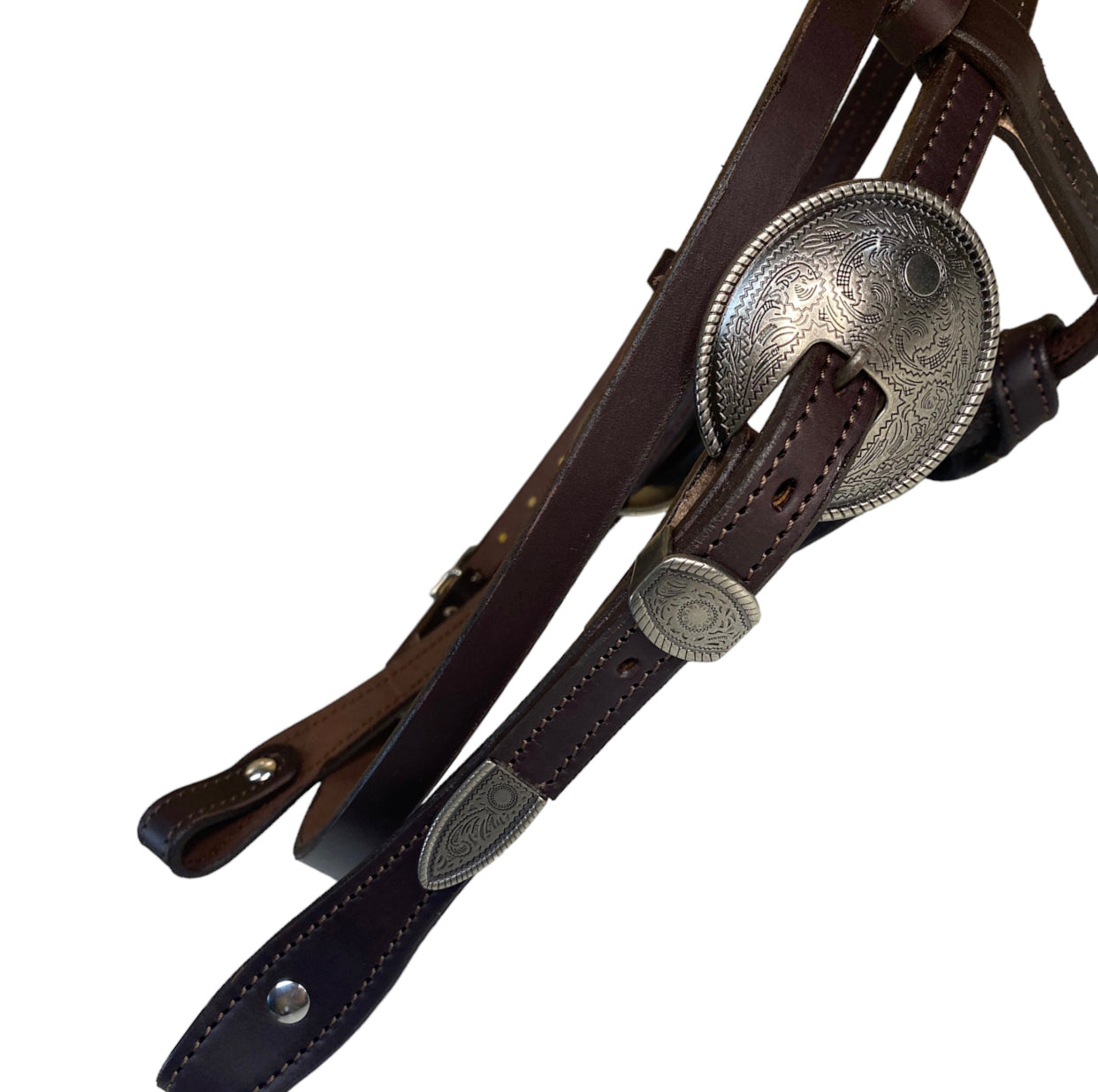 T5507 - Aust Made Fortuity Knot Browband Bridle with Antique Buckle Set